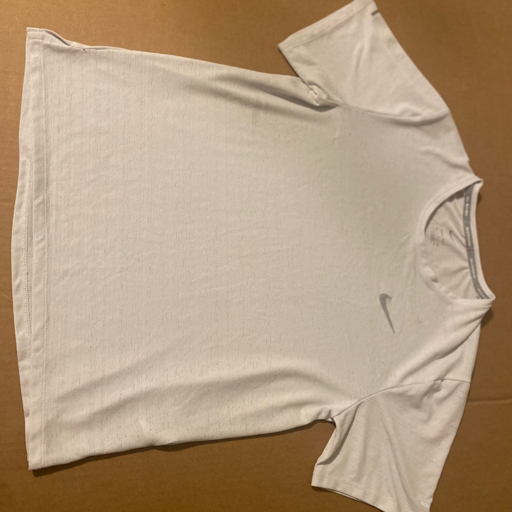 Nike Dri-FIT Miler Running T-Shirt Mens Sm CU5992-100 White Active Training Gym